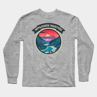 Vintage Appalachian Mountains in Magical Hiking Trails Lake Life Long Sleeve T-Shirt